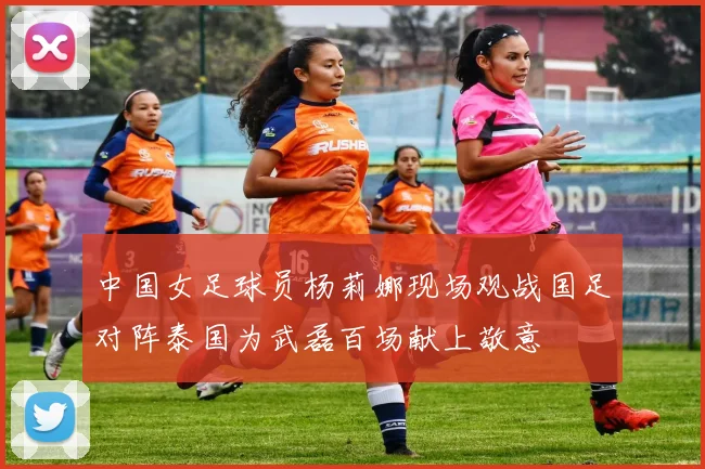 中国女足球员杨莉娜现场观战国足对阵泰国为武磊百场献上敬意